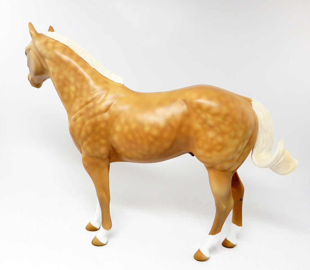 NO DOUBT~OOAK DAPPLE PALOMINO ROACHED MANE ISH MODEL HORSE 3/17