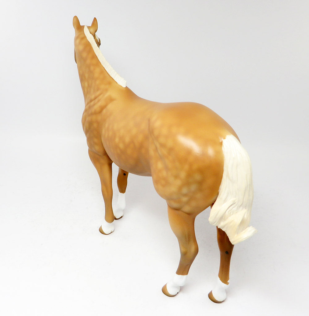 NO DOUBT~OOAK DAPPLE PALOMINO ROACHED MANE ISH MODEL HORSE 3/17