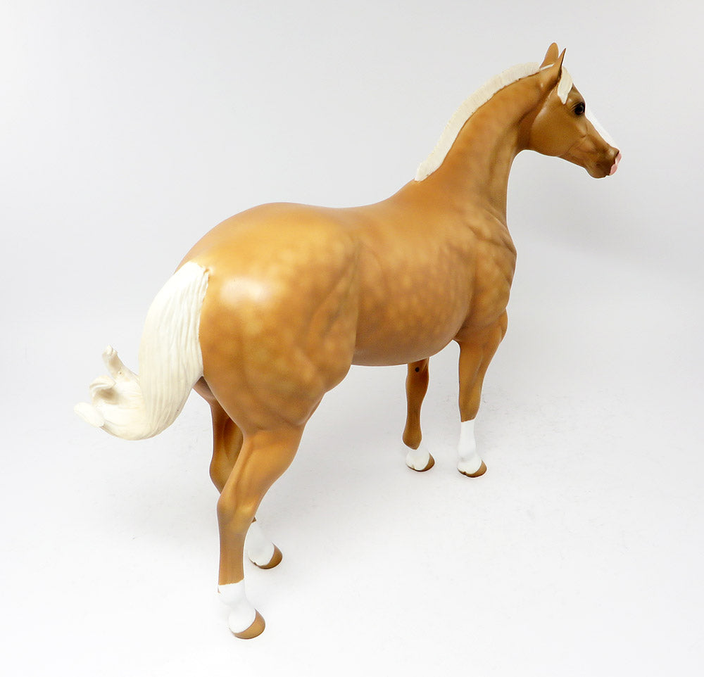NO DOUBT~OOAK DAPPLE PALOMINO ROACHED MANE ISH MODEL HORSE 3/17