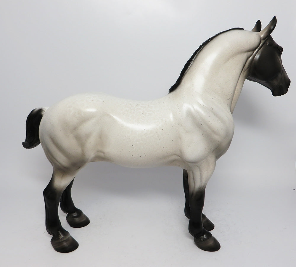 MARJORAM~OOAK REVERSE DAPPLE  STANDING DRAFTER MODEL HORSE BY SHERYL LEISURE 9/15/17