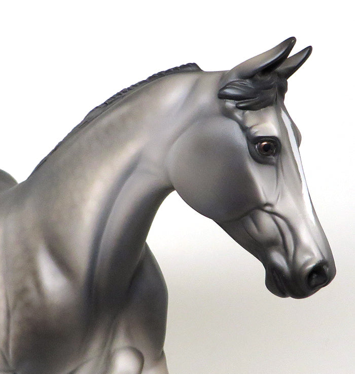 FANCY-DAPPLE GREY PALOUSE MODEL HORSE  4/21