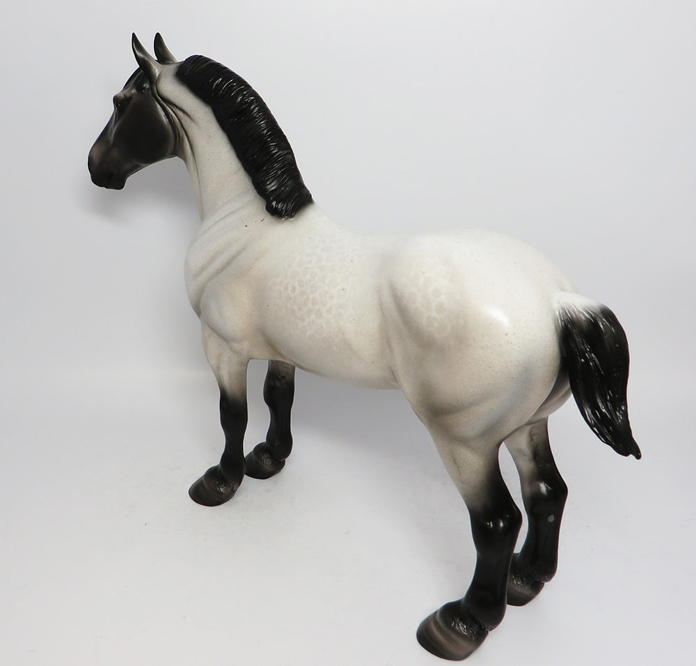 MARJORAM~OOAK REVERSE DAPPLE  STANDING DRAFTER MODEL HORSE BY SHERYL LEISURE 9/15/17