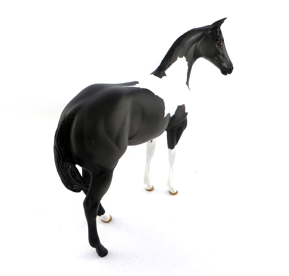 NATASHA-LE.4 BLACK PINTO WEANLING MODEL HORSE 3/20/17