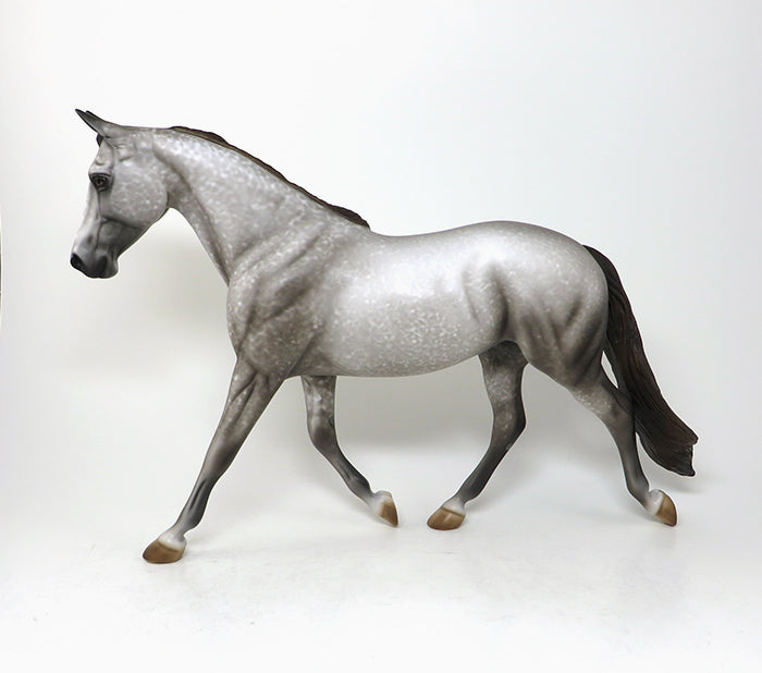 OPTIMIST-OOAK DAPPLE GREY PALOUSE MODEL HORSE BY AL 4/21