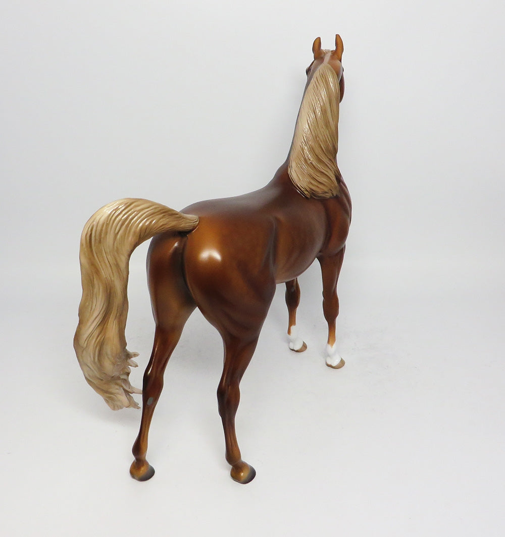 SAGE-OOAK SOOTY DAPPLE PALOMINO ARABIAN MODEL HORSE BY SHERYL LEISURE 9/15/17