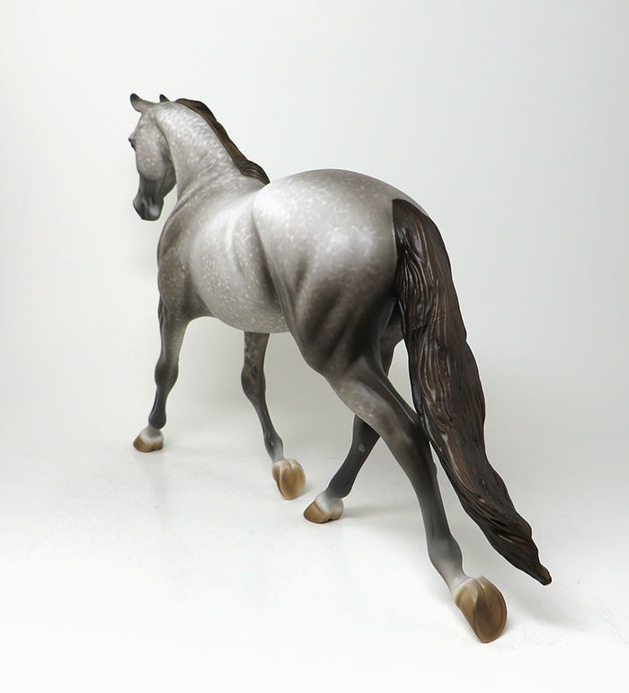 OPTIMIST-OOAK DAPPLE GREY PALOUSE MODEL HORSE BY AL 4/21