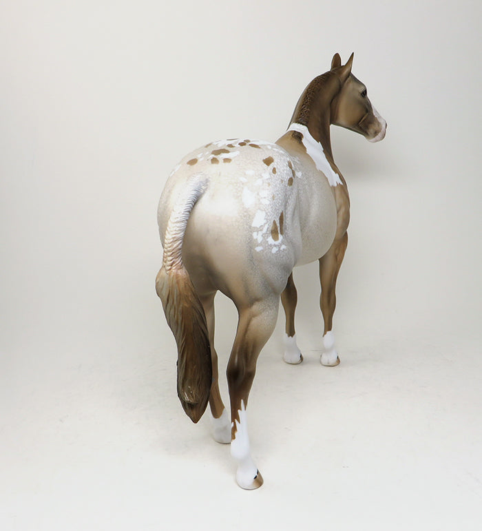 CASH ME IN-OOAK SOOTY PALOMINO BRAIDED MANE AND TAIL ISH MODEL HORSE 4/21