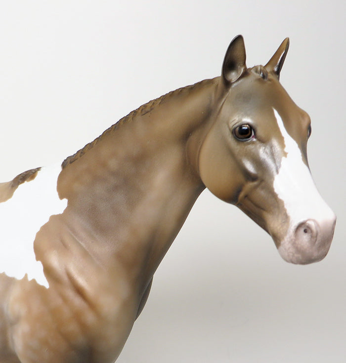CASH ME IN-OOAK SOOTY PALOMINO BRAIDED MANE AND TAIL ISH MODEL HORSE 4/21