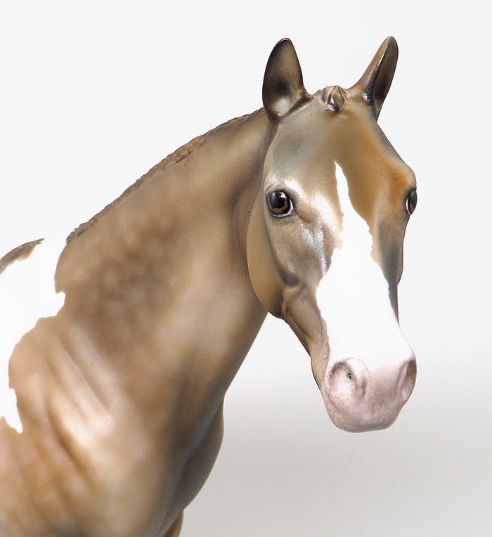 CASH ME IN-OOAK SOOTY PALOMINO BRAIDED MANE AND TAIL ISH MODEL HORSE 4/21