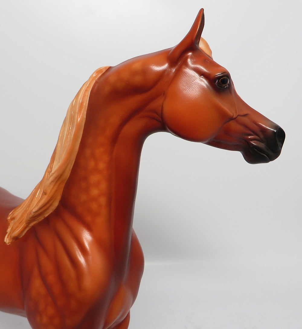 SAFFRON-OOAK DAPPLE SORREL ARABIAN MODEL HORSE 9/15/17