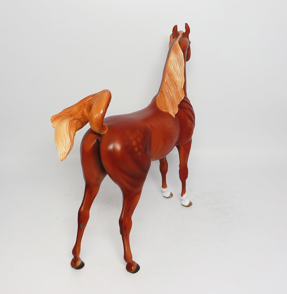 SAFFRON-OOAK DAPPLE SORREL ARABIAN MODEL HORSE 9/15/17