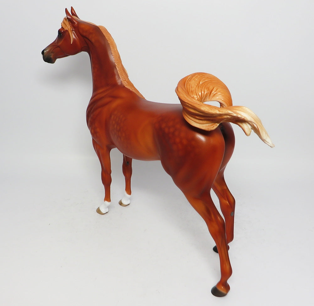 SAFFRON-OOAK DAPPLE SORREL ARABIAN MODEL HORSE 9/15/17