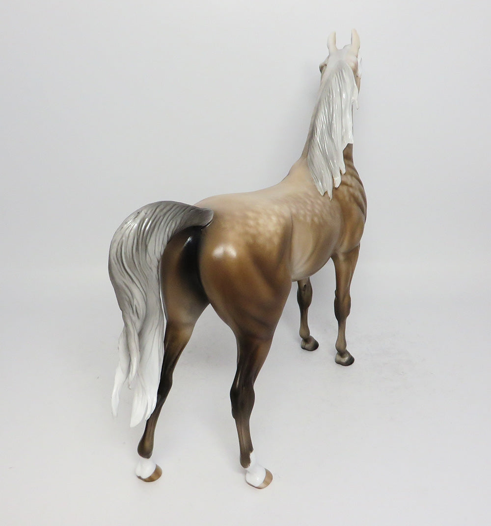 JUNIPER BERRY~STAR DAPPLE CHESTNUT GOING GREY ARABIAN MODEL HORSE BY SHERYL LEISURE 9/13/17