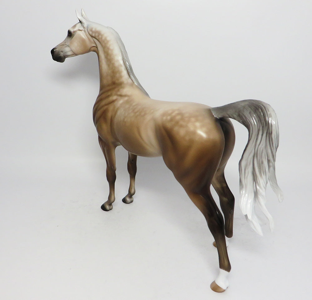 JUNIPER BERRY~STAR DAPPLE CHESTNUT GOING GREY ARABIAN MODEL HORSE BY SHERYL LEISURE 9/13/17
