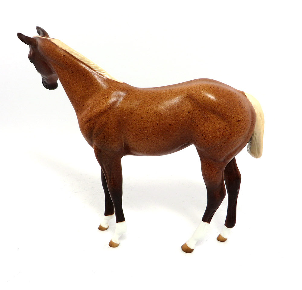 BELLA-OOAK RED ROAN WEANLING MODEL HORSE 3/22