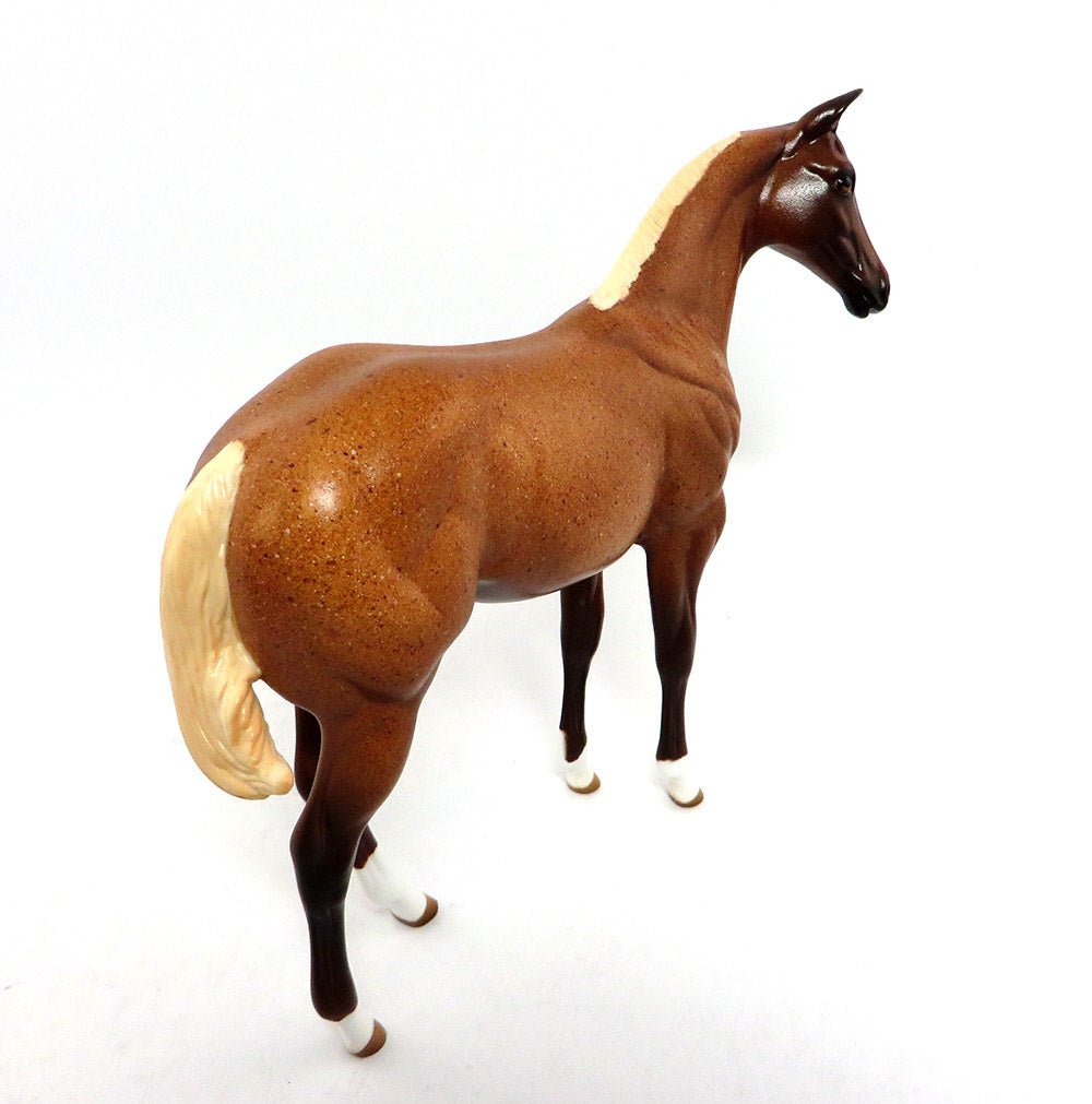 BELLA-OOAK RED ROAN WEANLING MODEL HORSE 3/22