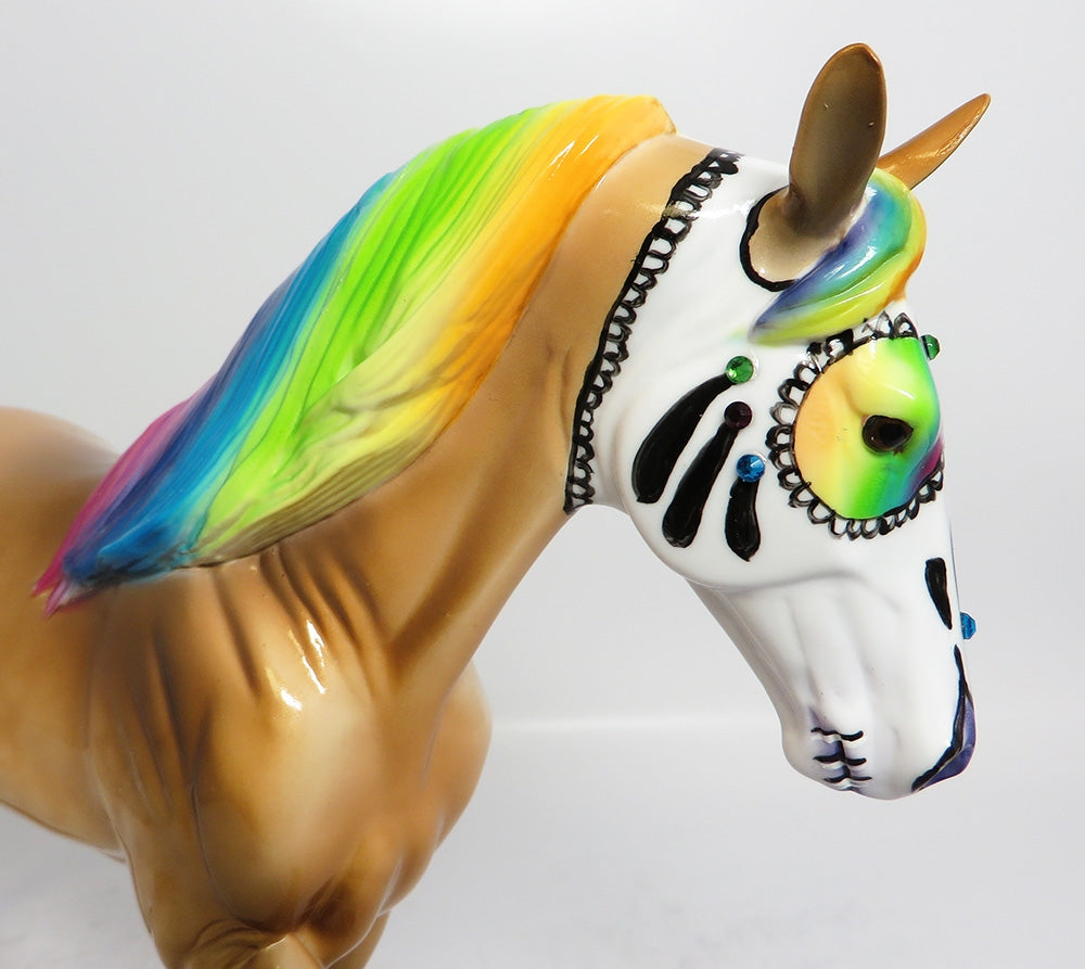 TWINKLE-OOAK SUGAR SKULL TENNESSEE WALKER PALOMINO BY DAWN QUICK 9/19/17