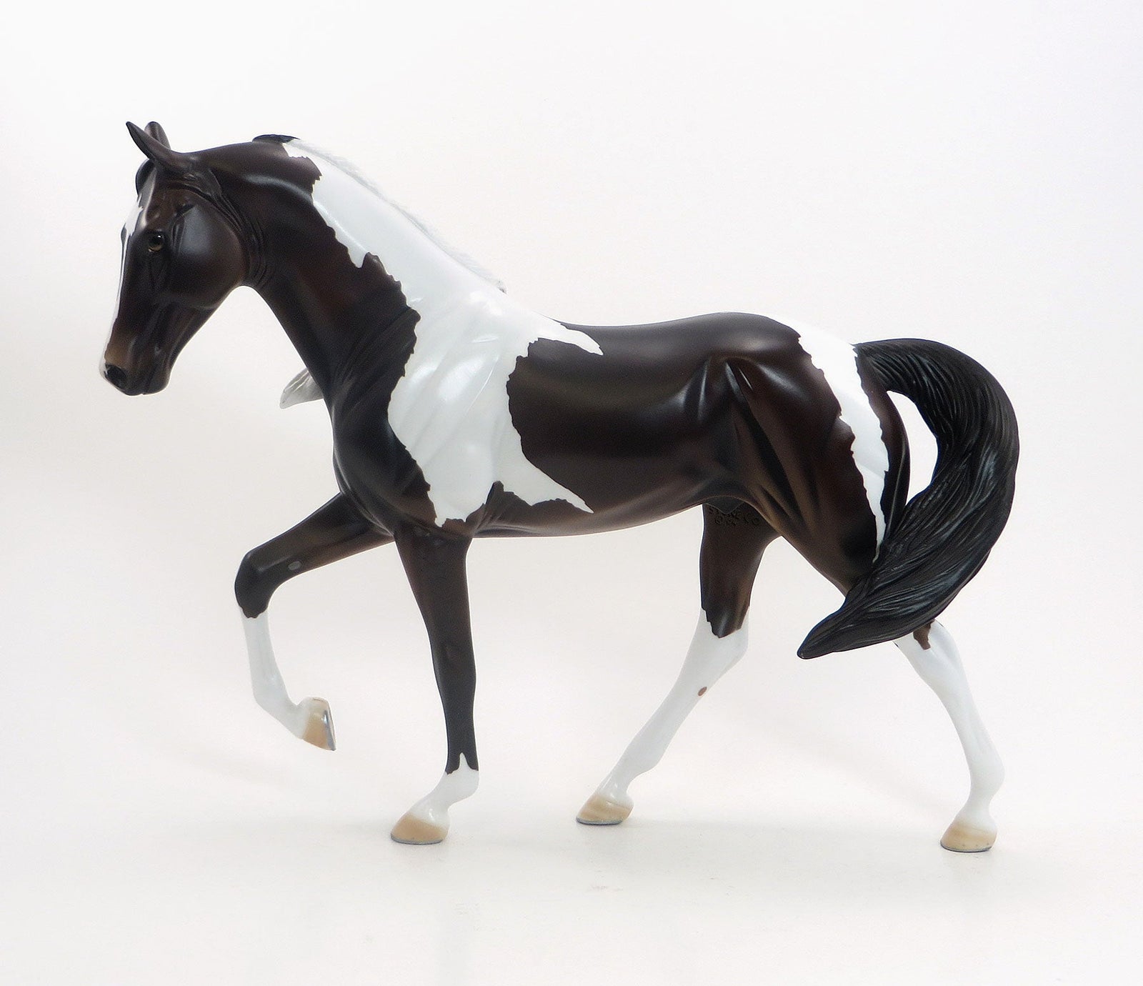 CHOCOLATE CHARLIE - Dark Bay Pinto Tennessee Walker Model Horse - LE 5 - 7/23