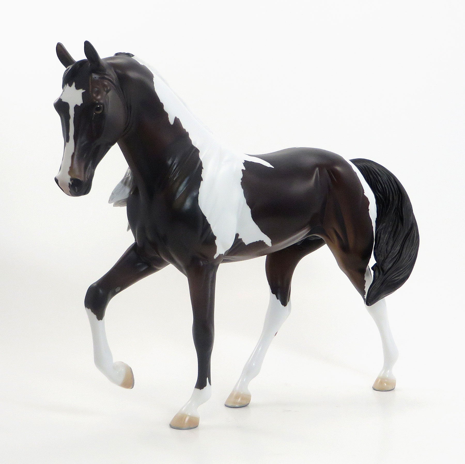 CHOCOLATE CHARLIE - Dark Bay Pinto Tennessee Walker Model Horse - LE 5 - 7/23