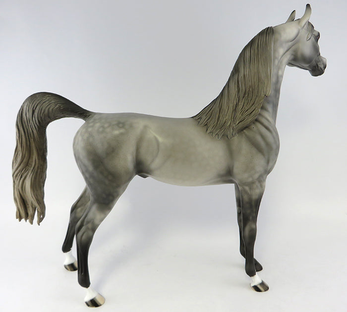 THE JACKYL-OOAK DAPPLE GREY ARBAIN MODEL HORSE 4/21