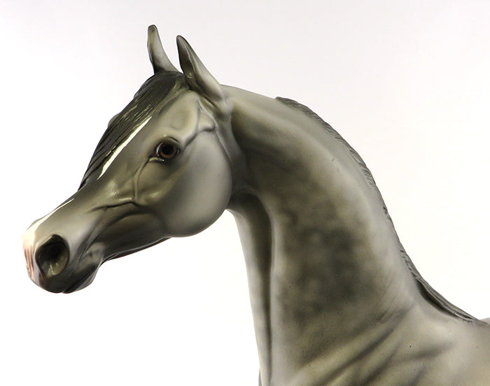 THE JACKYL-OOAK DAPPLE GREY ARBAIN MODEL HORSE 4/21