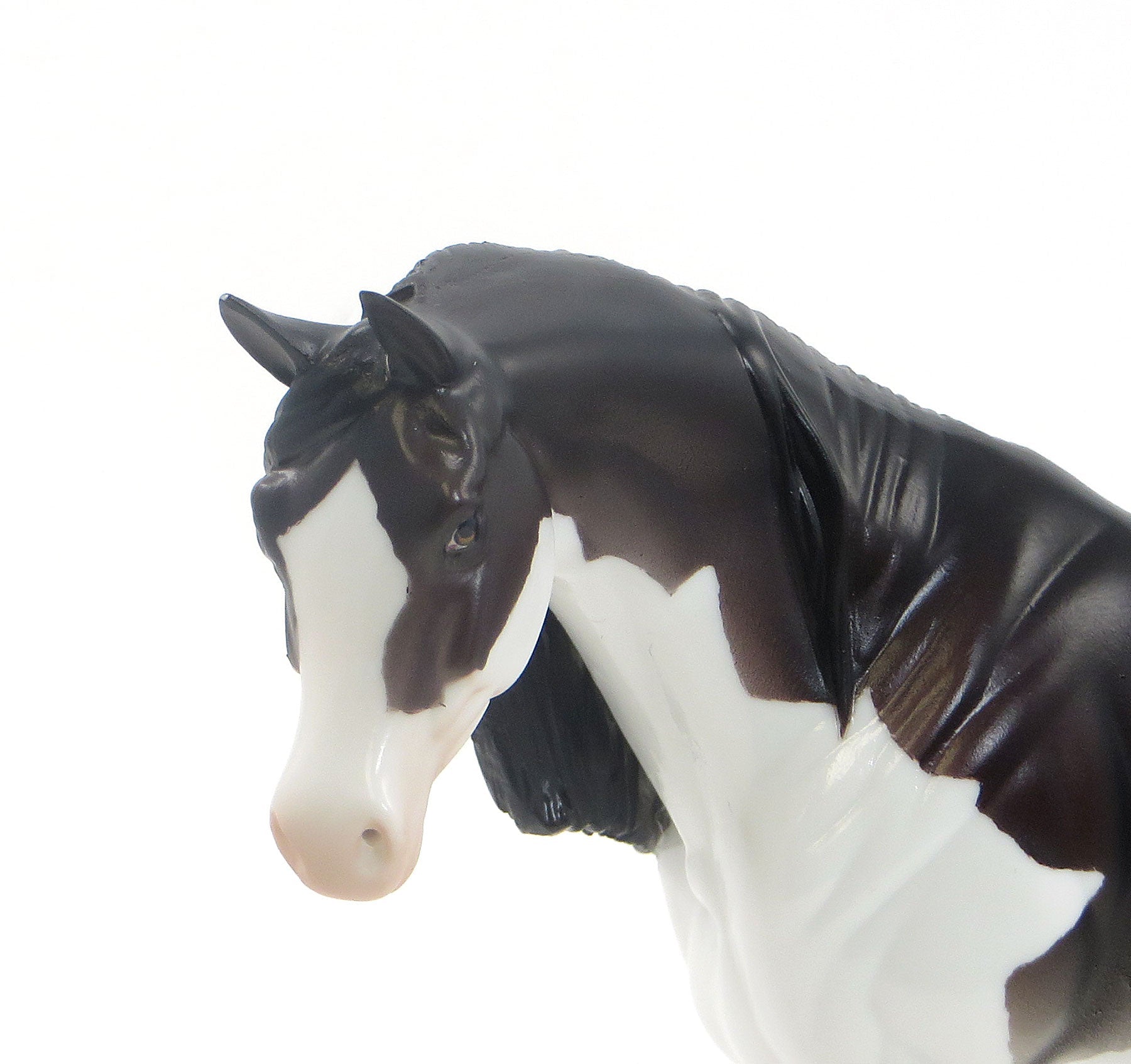 DELMAR - OOAK Dark Brown Splash Overo Pebbles Arabian Model Horse - 7/23
