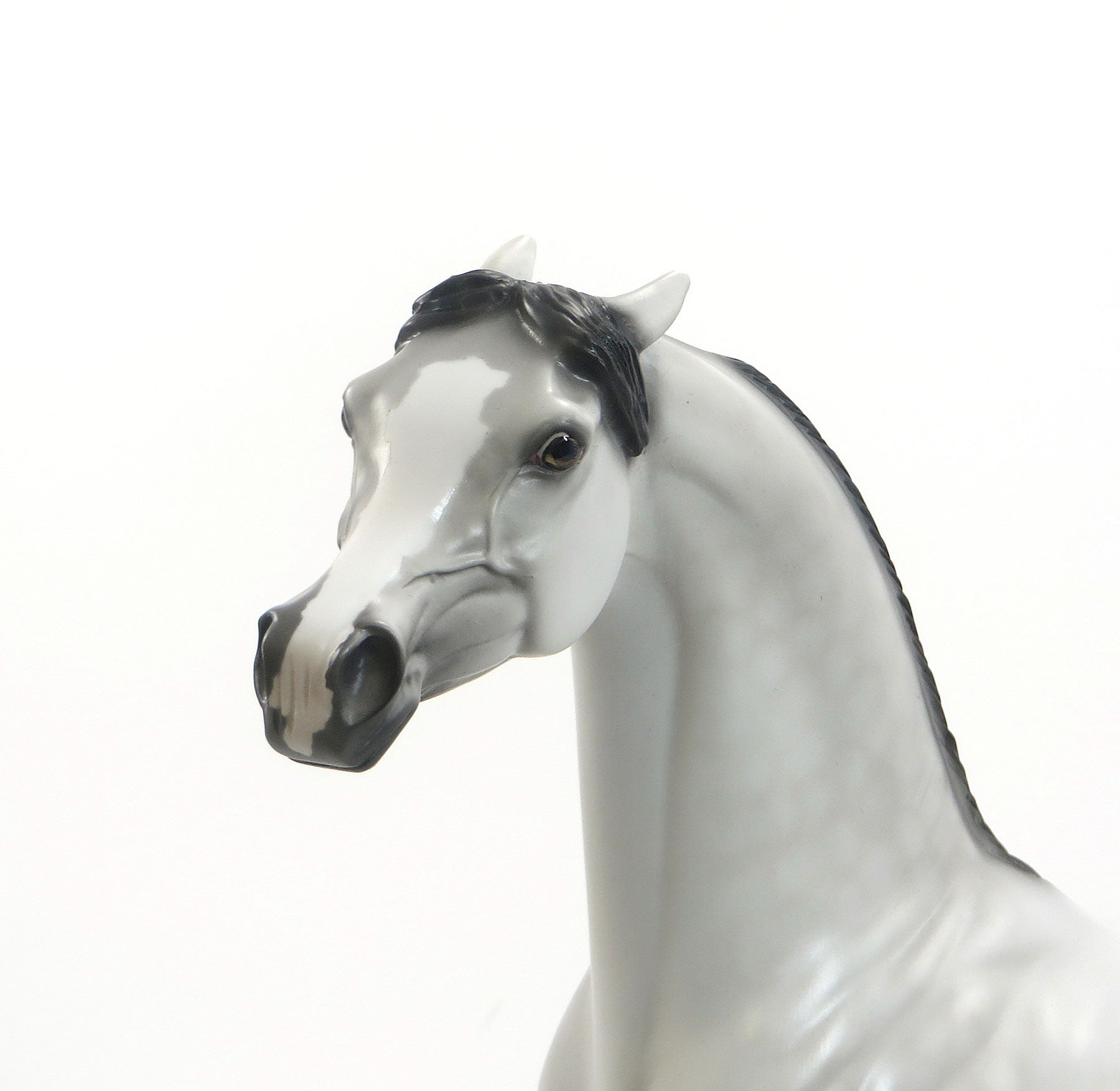 HELENA&#39;S ANGEL - OOAK Light Dapple Grey Arabian Model Horse with Black Points - 7/24