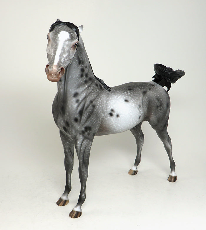 DEVIL WEARS PRADA-OOAK PINNED EAR APPALOOSA MODEL HORSE BY AL 4/26