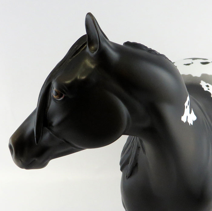 HEART BREAKER-OOAK BLACK APPALOOSA ISH MODEL HORSE BY DAWN QUICK 1014/16