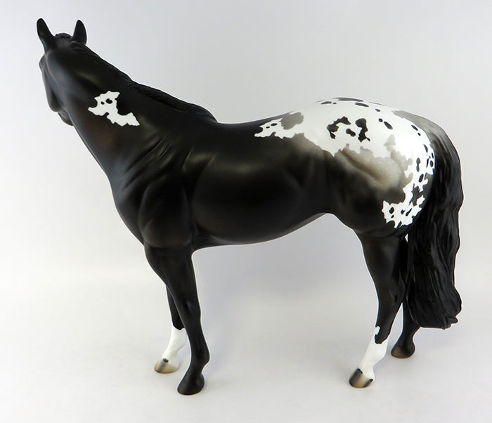 HEART BREAKER-OOAK BLACK APPALOOSA ISH MODEL HORSE BY DAWN QUICK 1014/16