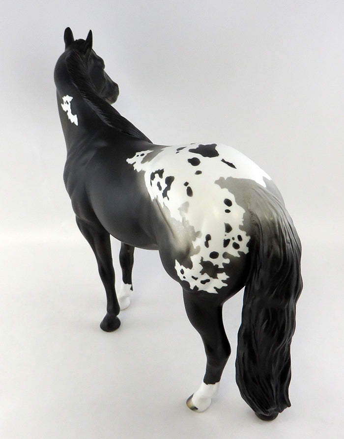 HEART BREAKER-OOAK BLACK APPALOOSA ISH MODEL HORSE BY DAWN QUICK 1014/16