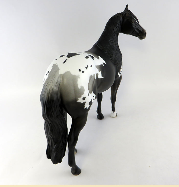 HEART BREAKER-OOAK BLACK APPALOOSA ISH MODEL HORSE BY DAWN QUICK 1014/16