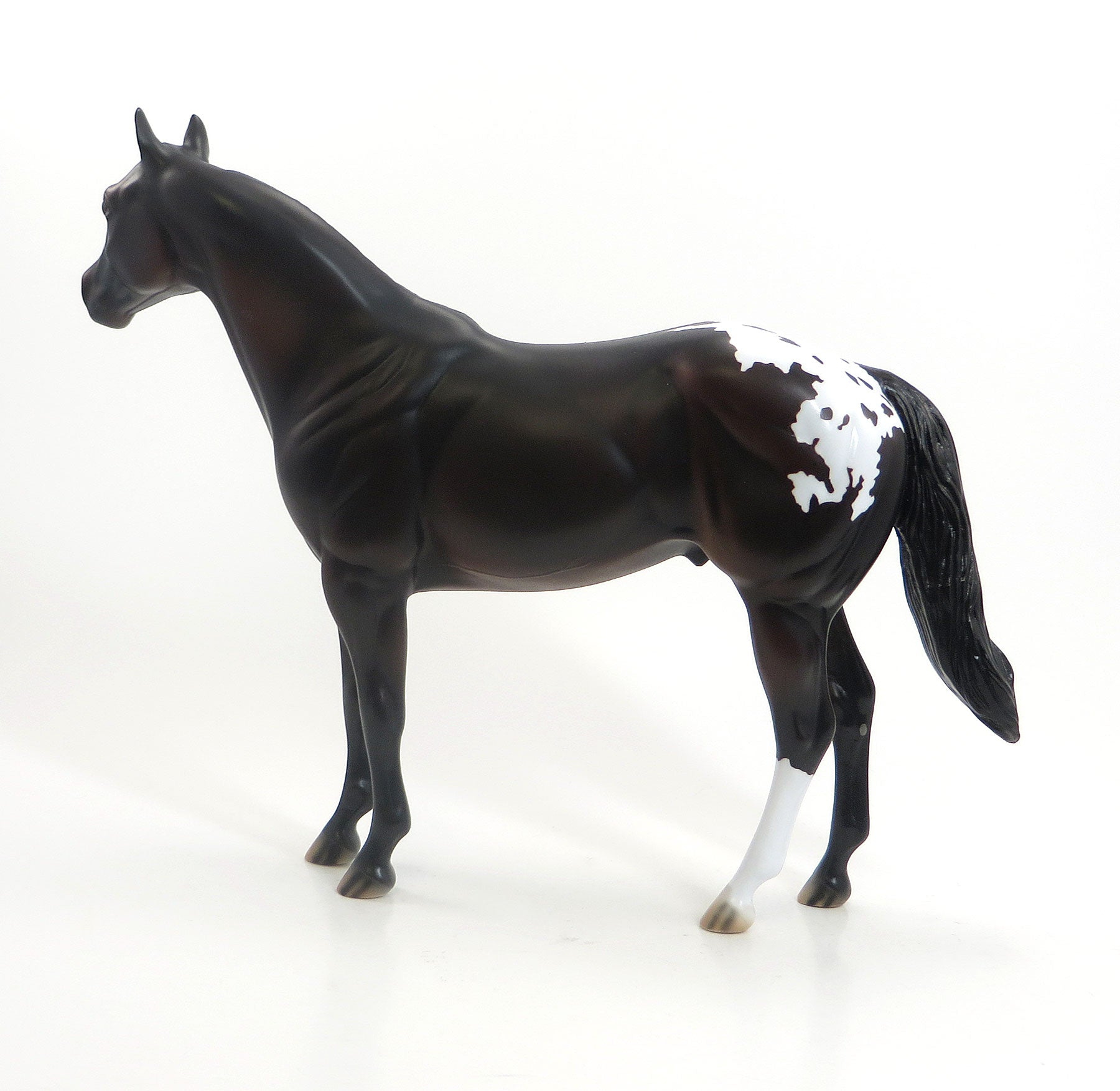HUSKING BEE - Dark Bay Appaloosa Stock Model Horse - EQ 2015 OOAK - 7/24