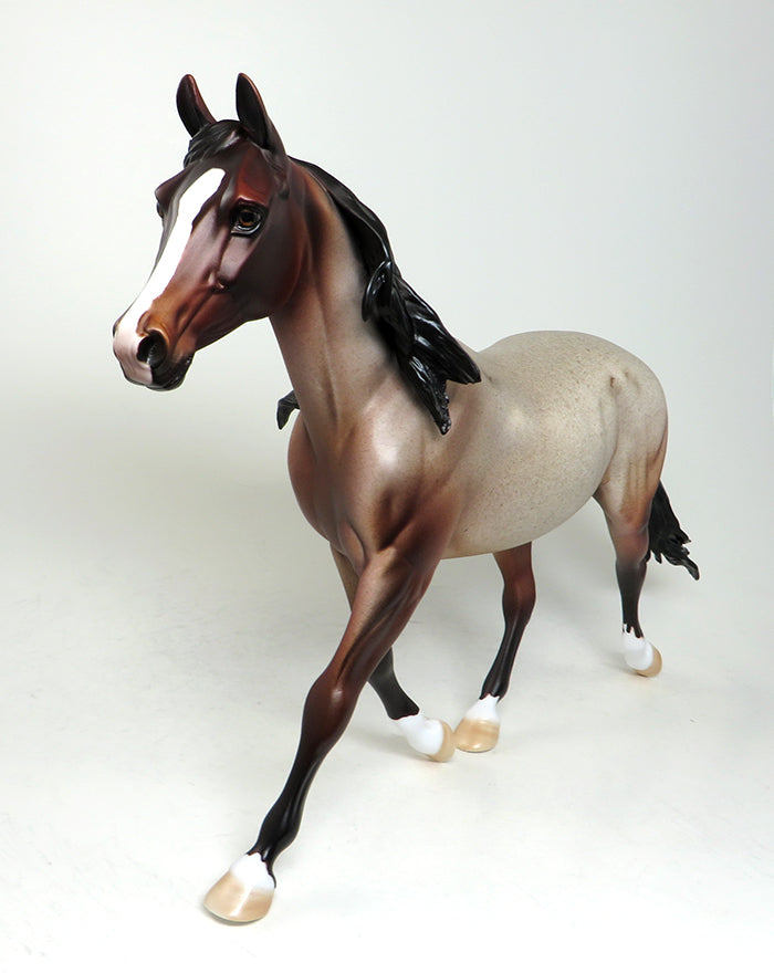 bay roan palouse model horse 