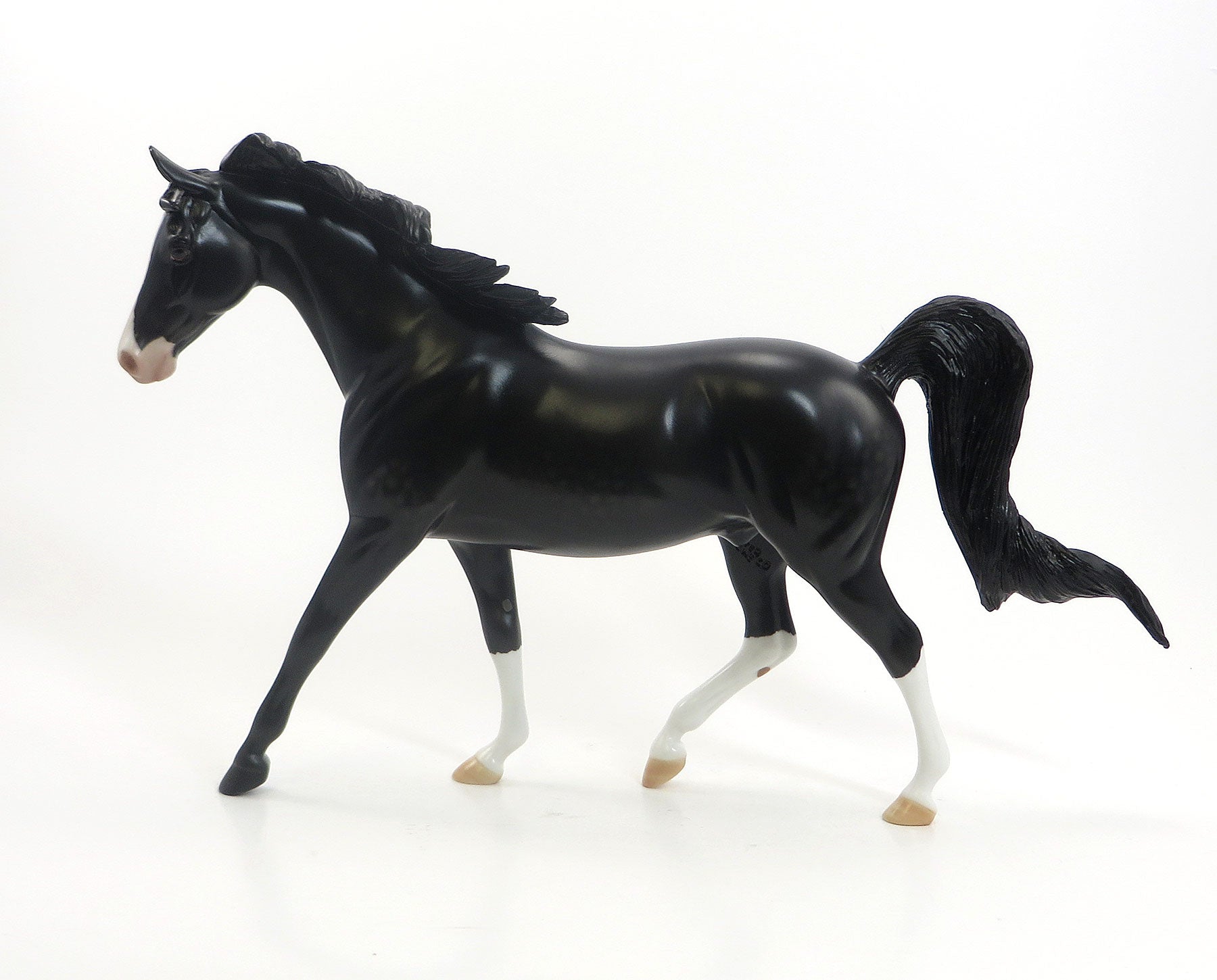 NIGHT HAWK - OOAK Dappled Black Pony Model Horse - EQ 2015 - 7/24