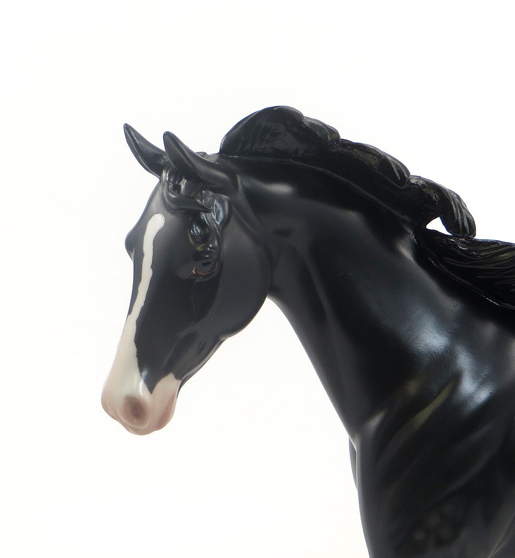 NIGHT HAWK - OOAK Dappled Black Pony Model Horse - EQ 2015 - 7/24