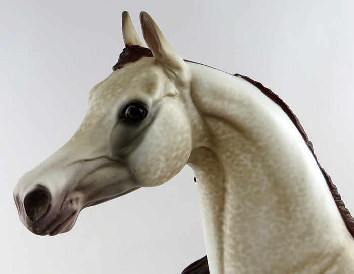 DECADE-OOAK DAPPLE CHESTNUT ARABIAN MODEL HORSE BY AL 10/17/2016