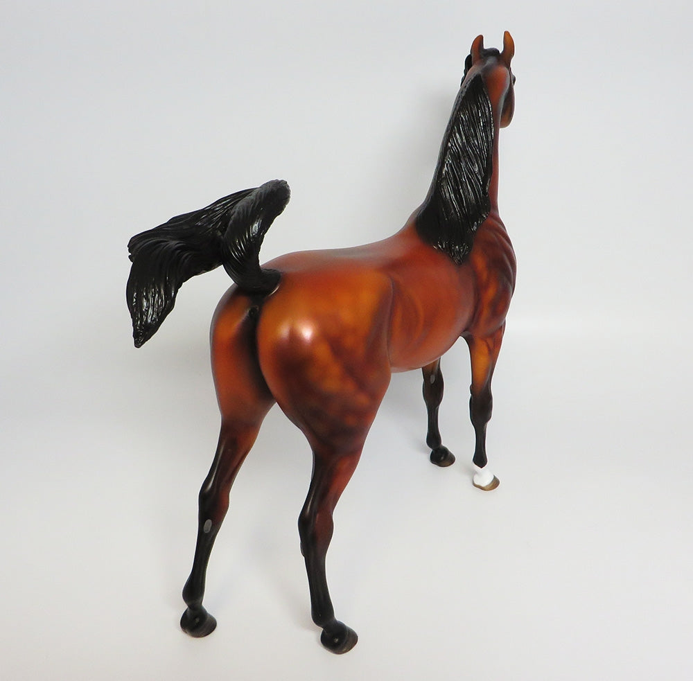 CUMIN~OOAK DAPPLE BAY ARABIAN MODEL HORSE 9/20/17