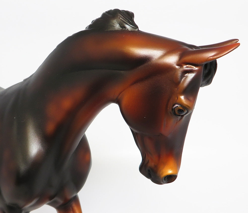 SICHUAN~OOAK DAPPLE BAY THOROUGHBRED MODEL HORSE 9/20/17