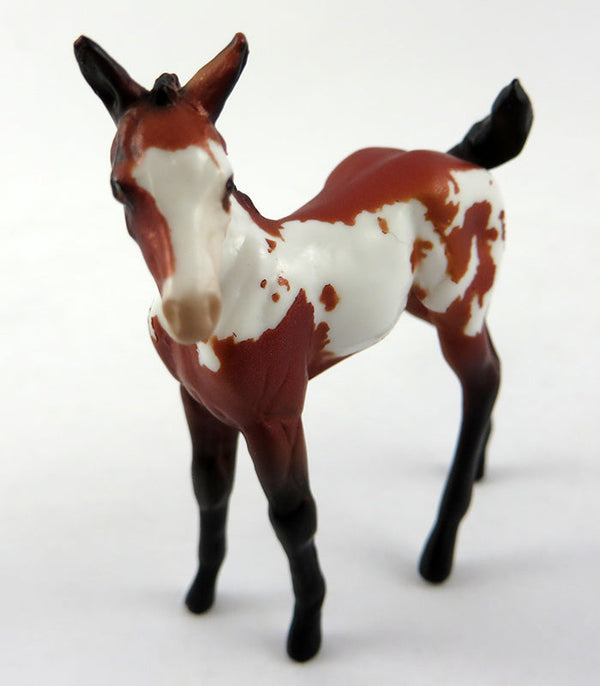 POCO'S BABYBAY PAINT FOAL WITH TURNED HEAD AND TAIL LHS 2016 Stone