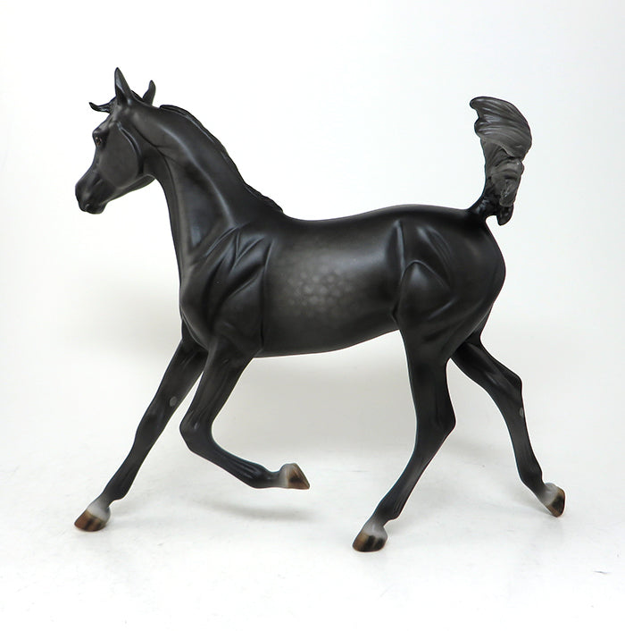 TAP SHOES-OOAK BLACK GOING GREY YEARLING MODEL HORSE 4/29