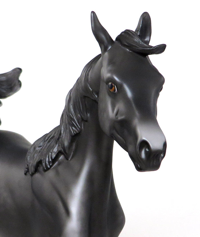 TAP SHOES-OOAK BLACK GOING GREY YEARLING MODEL HORSE 4/29