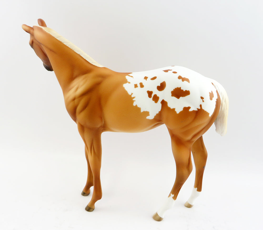 ORANGE BLOSSOM~LE-3 CHESTNUT BLANKET APPALOOSA WEANLING MODEL HORSE 3/24