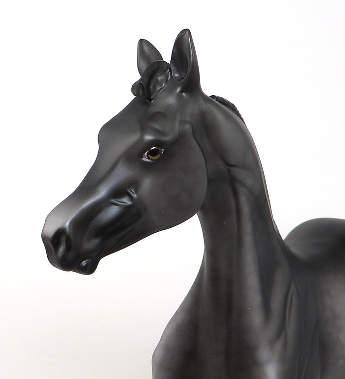 TAP SHOES-OOAK BLACK GOING GREY YEARLING MODEL HORSE 4/29