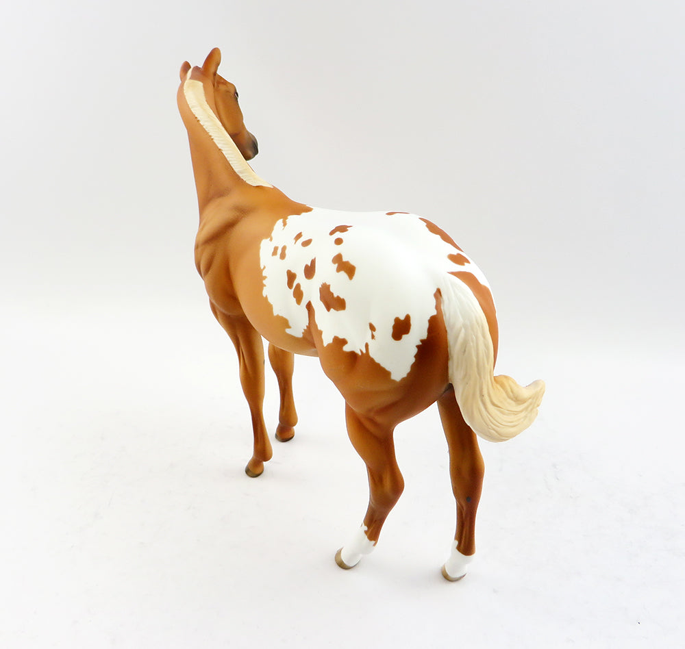 ORANGE BLOSSOM~LE-3 CHESTNUT BLANKET APPALOOSA WEANLING MODEL HORSE 3/24