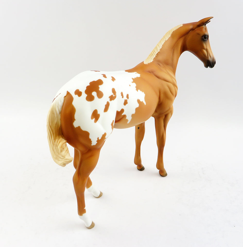 ORANGE BLOSSOM~LE-3 CHESTNUT BLANKET APPALOOSA WEANLING MODEL HORSE 3/24
