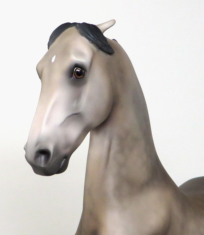 PURPLE REIGN-OOAK DAPPLE GREY SADDLEBRED MODEL HORSE BY AL 4/29