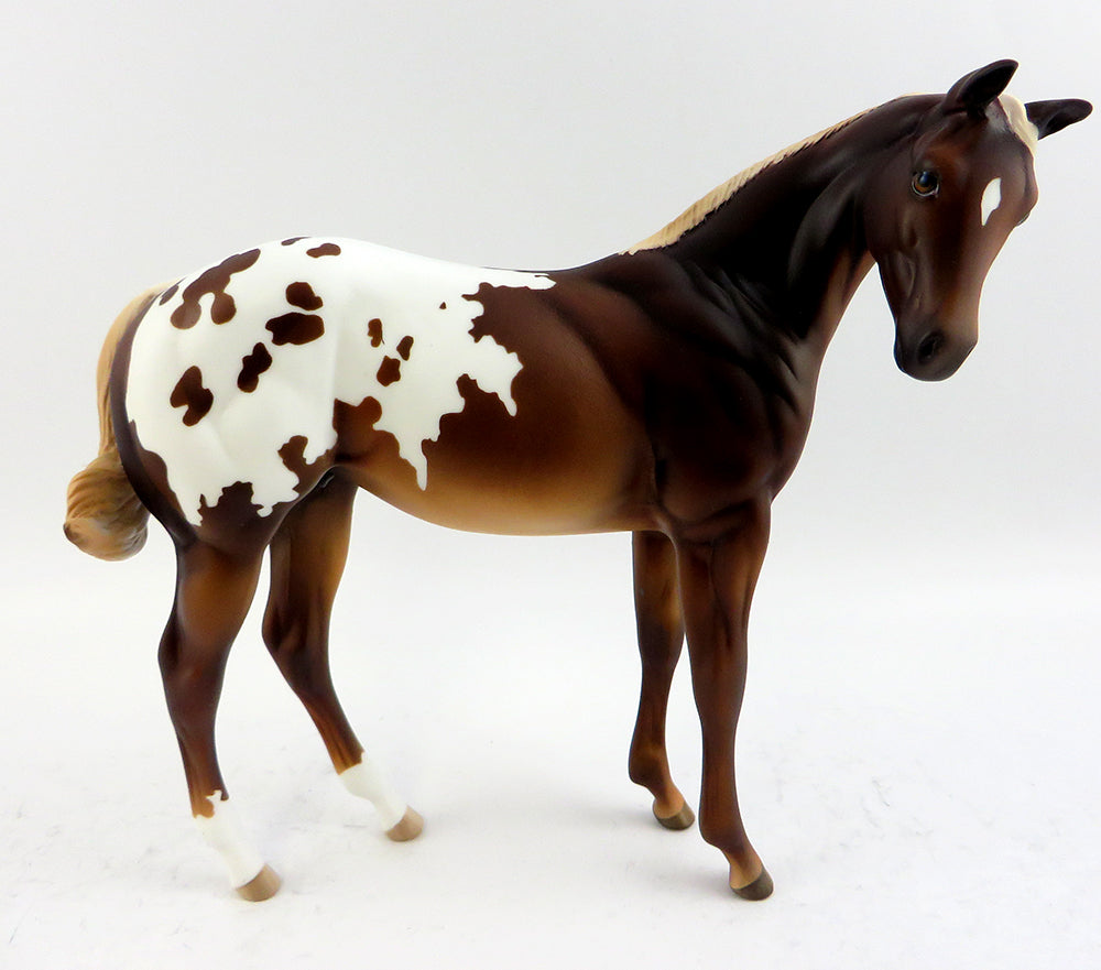 TIMMY-OOAK SORREL APPALOOSA COLT WEANLING MODEL HORSE BY SHERYL LEISURE 3/24/17