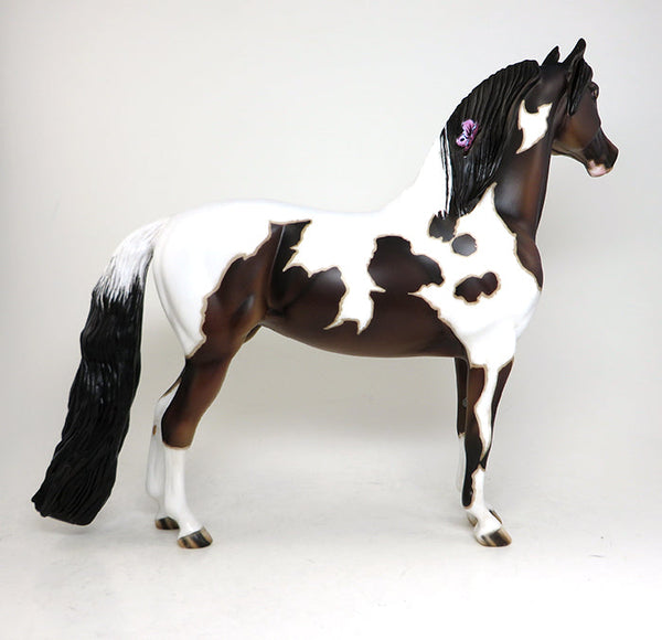 WHEN DOVES CRY-OOAK MAPPED PINTO MORGAN MODEL HORSE WITH BUTTERFLY 4/2 ...