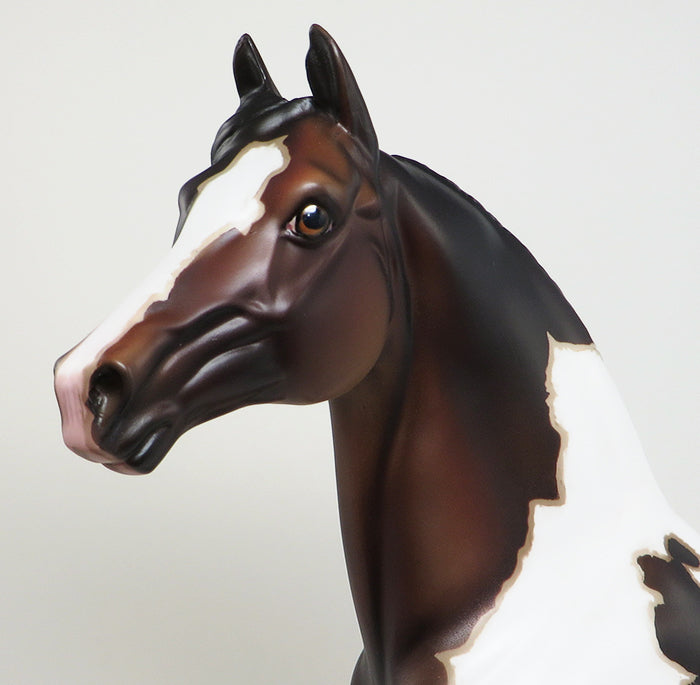 WHEN DOVES CRY-OOAK MAPPED PINTO MORGAN MODEL HORSE WITH BUTTERFLY 4/29